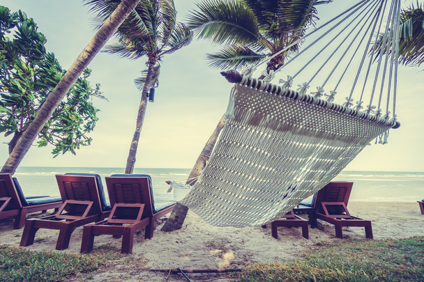 Lege hangmat op beach - Foto, afbeelding