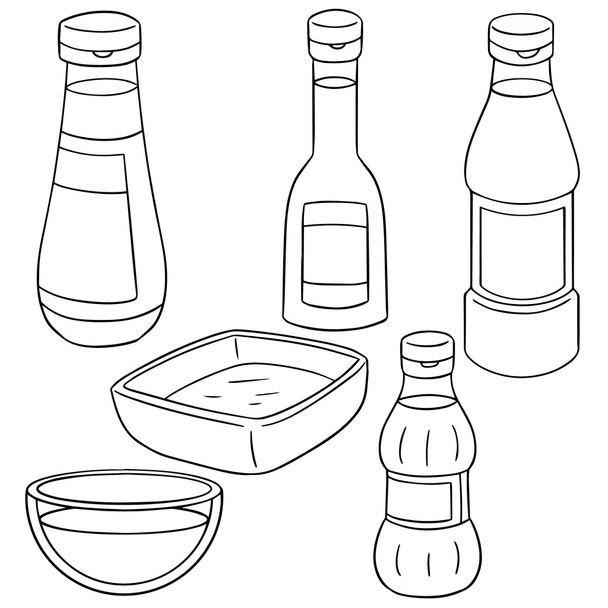 vector set of fish sauce - Vektor, obrázek