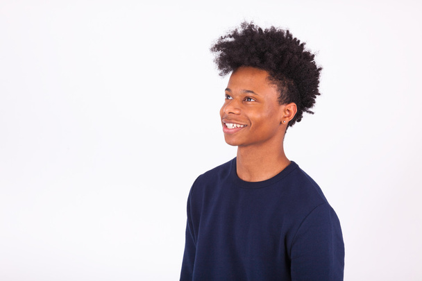 Happy young african american man isolated on white background -  - Valokuva, kuva