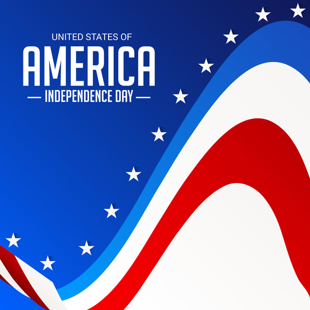 U.S.A. Independence Day - Vektör, Görsel