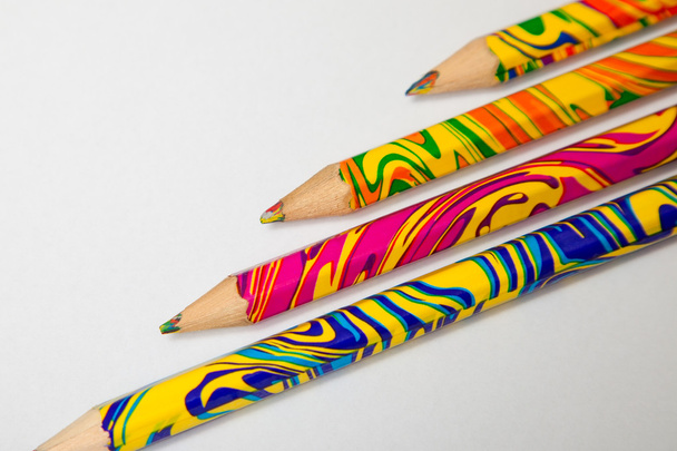 four multi colored pencils - Фото, зображення