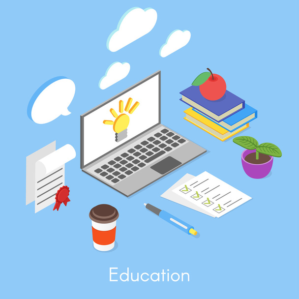 Vector isometric concept for education - Vector, Image
