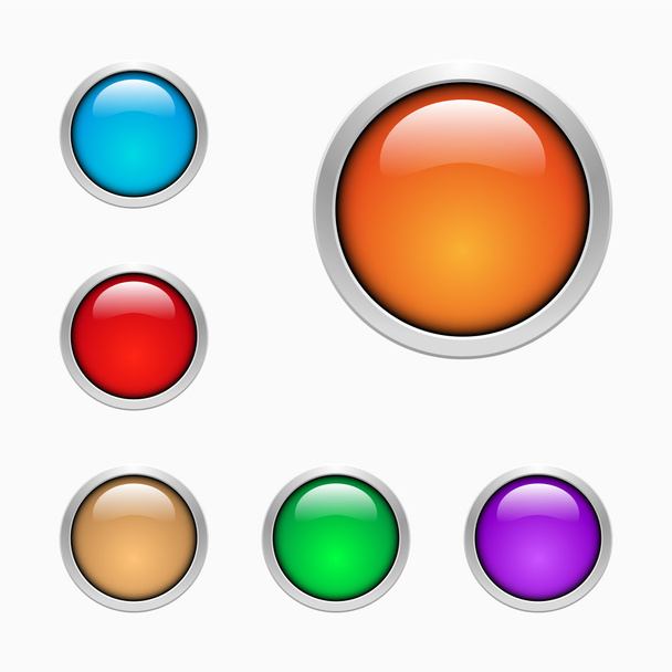 Set of colored web buttons - Vektör, Görsel