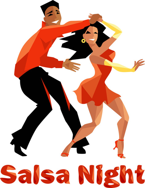Cartaz de noite de salsa
 - Vetor, Imagem