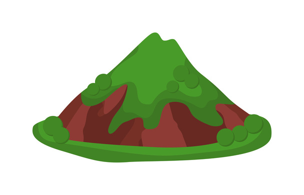 Volcano isolated vector illustration. - Вектор,изображение