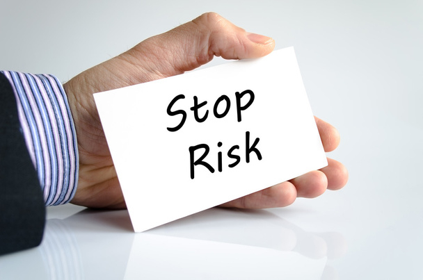 Risk metin kavramı durdurmak - Fotoğraf, Görsel