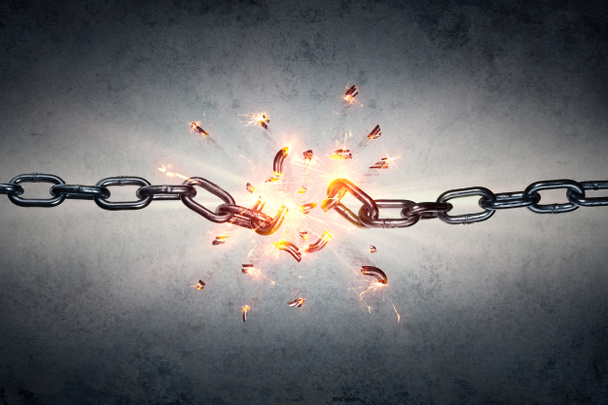Broken Chain - Freedom And Separation Concept - Photo, Image