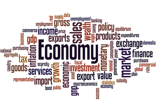 Ekonomika, slovo mrak koncepce 8 - Fotografie, Obrázek