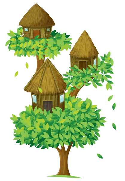 Дом на дереве - Вектор,изображение