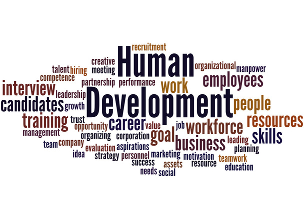 menschliche Entwicklung, Word Cloud Konzept 8 - Foto, Bild