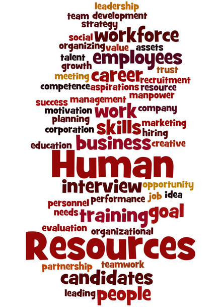 Human Resources, word cloud concept 4 - Photo, Image