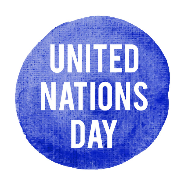 Dia das Nações Unidas Feriado, celebração, cartão, cartaz, logotipo, vamos
 - Vetor, Imagem