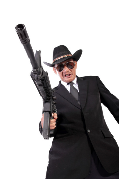 Maffia met puntige pistool - Foto, afbeelding