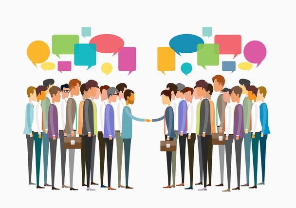 група людей бізнес зустріч і концепція ділового спілкування
 - Вектор, зображення