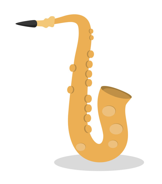 Saxofoon icoon. Muziekinstrument. Vectorafbeelding - Vector, afbeelding