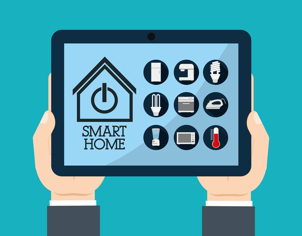 Progettazione Smart House. Icona della tecnologia. grafica vettoriale
 - Vettoriali, immagini