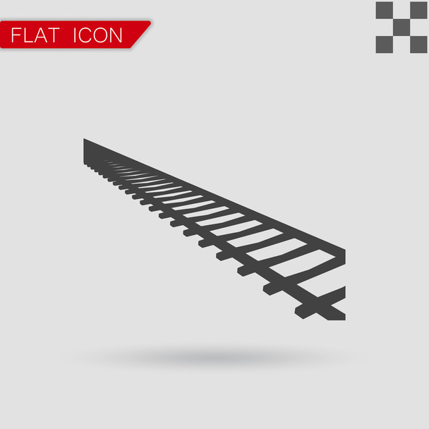 Векторна іконка залізничної дороги Плоский стиль
 - Вектор, зображення