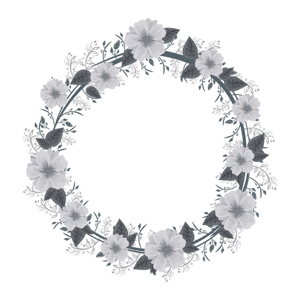 Wreath icon. Rustic design. vector graphic - Vecteur, image