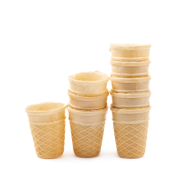 Wafer style waffle cone isolated - Foto, immagini