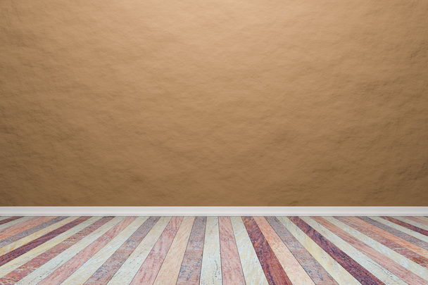 Пустой интерьер светло-коричневая комната с деревянным полом, В настоящее время y
 - Фото, изображение