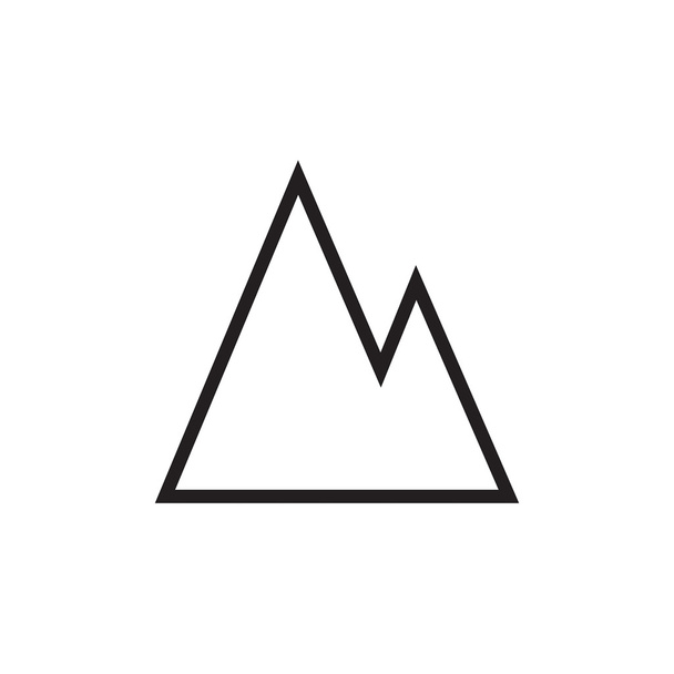 Montañas línea vectorial ilustración, icono, símbolo, cartel, logotipo
.  - Vector, imagen