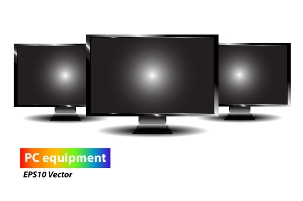 LCD-monitorin vektorisarja
 - Vektori, kuva
