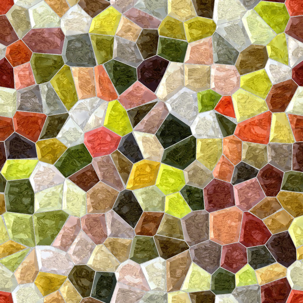 přirozené plnobarevné bezešvé mozaika vzor textury pozadí s šedou spárovací - Fotografie, Obrázek