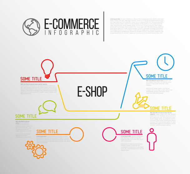 E-commerce Infographic report template - Vector, Image