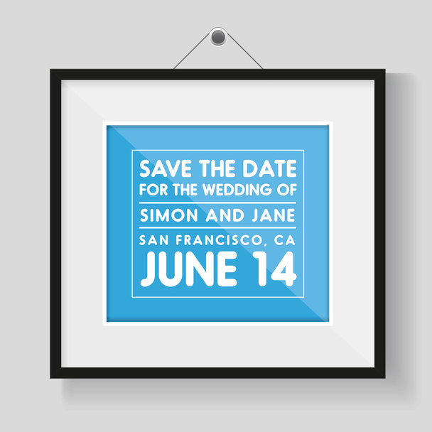 Save the Date vector wedding invitation - Vector, Image