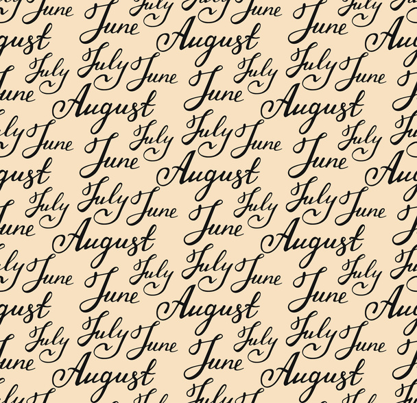 Август Июнь Июль Бесшовный векторный рисунок
 - Вектор,изображение