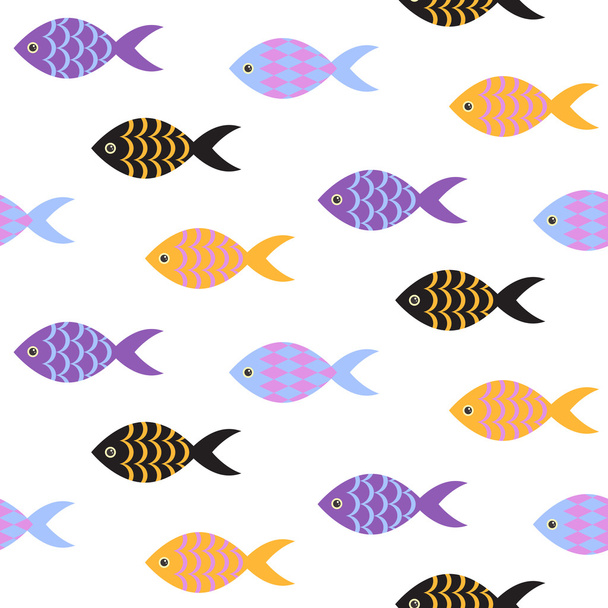 Vector fish seamless pattern. - Vector, Image