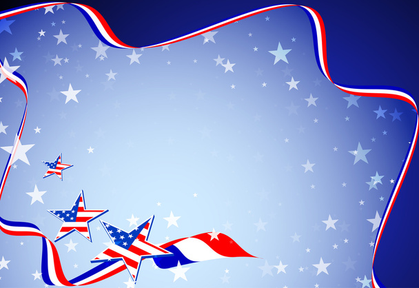 Lesklé Americká národní vlajka mávání pro čtvrtý července - Vektor, obrázek