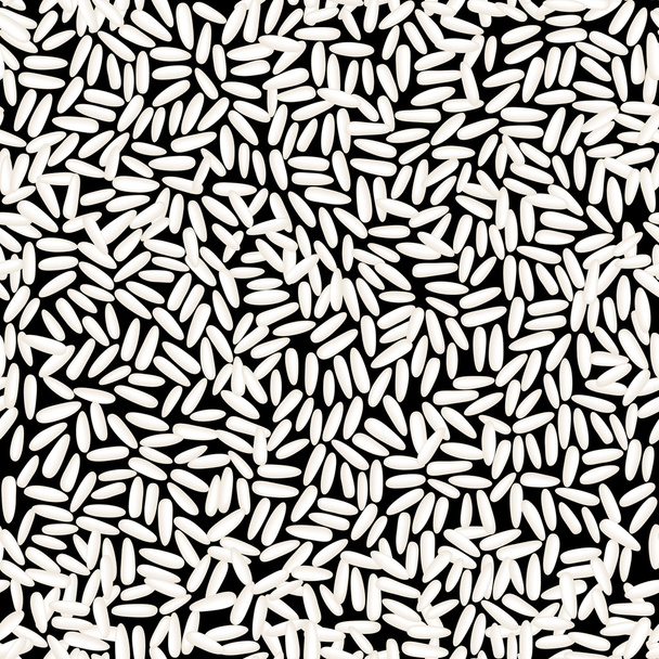 Zwart-wit rijst abstracte naadloze patroon vector - Vector, afbeelding