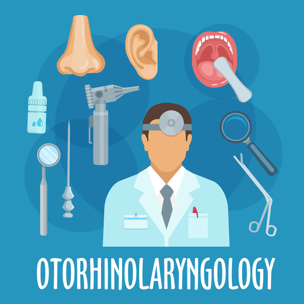 Otorhinolaryngologie-ikona pro profesní návrh - Vektor, obrázek