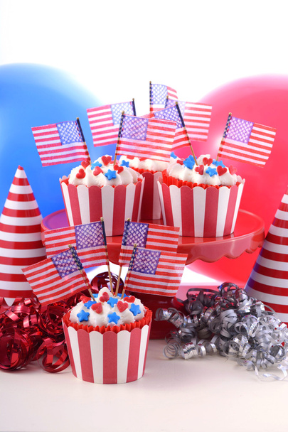 США тематичний кекси в партії сцени.  - Фото, зображення
