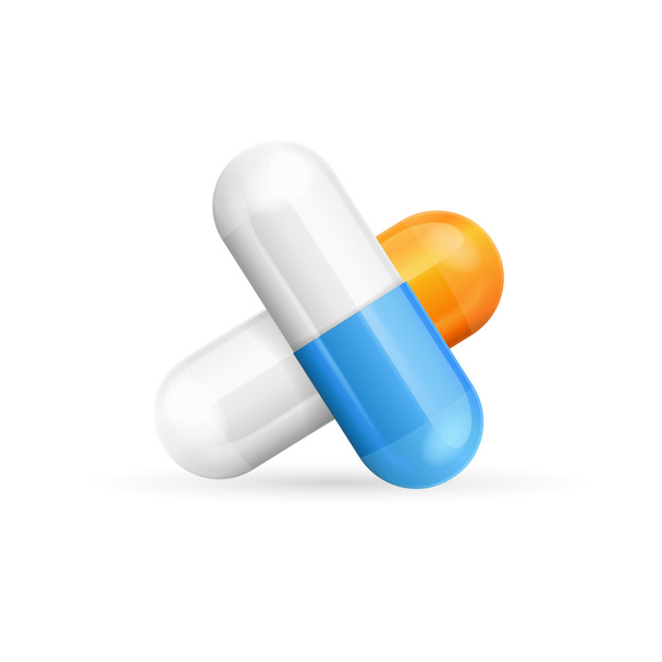 Color Pills Capsules. Vector - Vector, Image