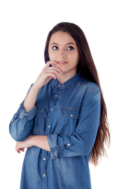 молода жінка з ковбойською сорочкою
 - Фото, зображення