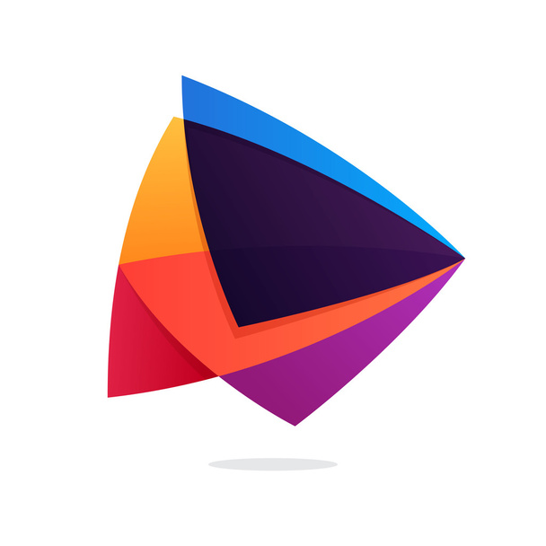 Triangle intersection icon. - Vector, Image