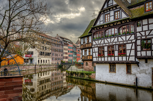 Visit card of Strasbourg Petite France in winter - Photo, Image