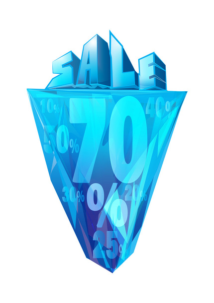Cartel de venta de iceberg
 - Vector, imagen