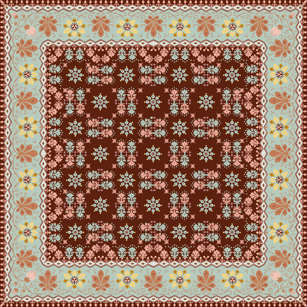 αφηρημένη εθνοτικές σάλι λουλουδάτο μοτίβο σχεδιασμού - Φωτογραφία, εικόνα