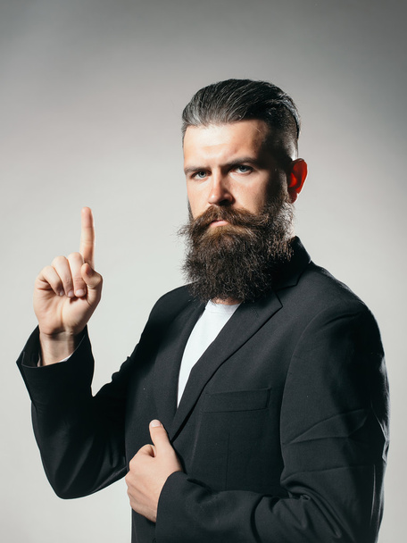 Bearded handsome man in jacket - Fotó, kép