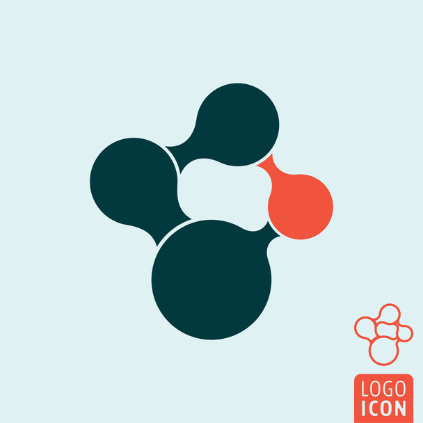 Изолированная икона молекулы
 - Вектор,изображение