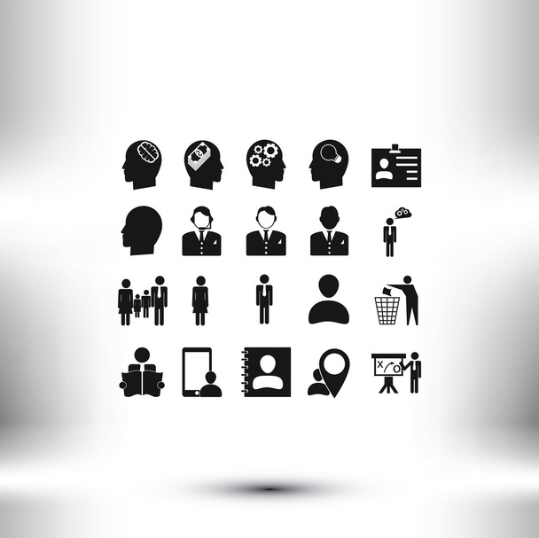 Business icons set - Vetor, Imagem
