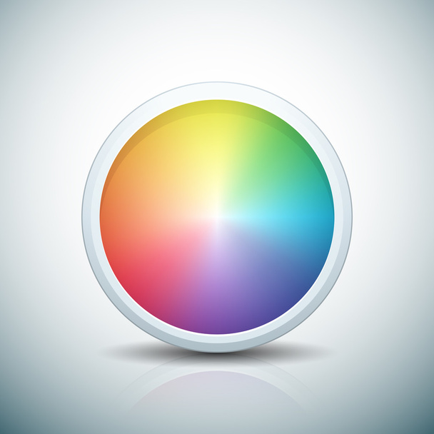 カラー ホイール ボタン - ベクター画像