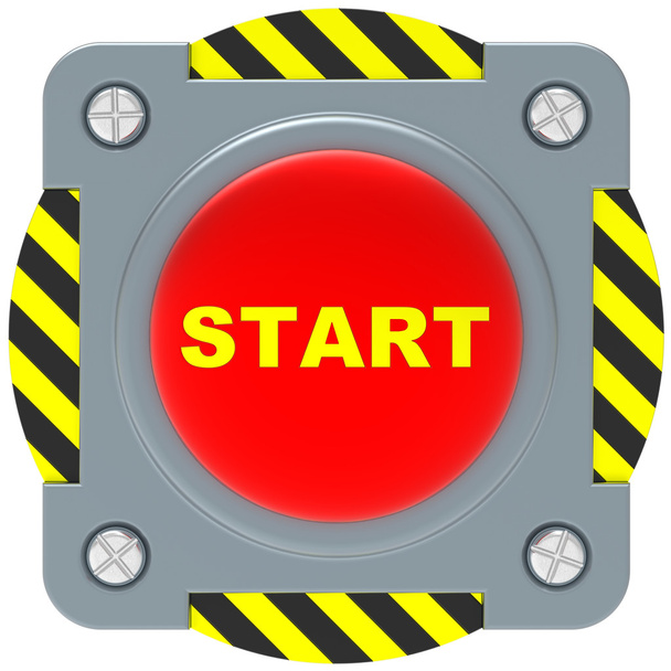 Start red button - Foto, imagen
