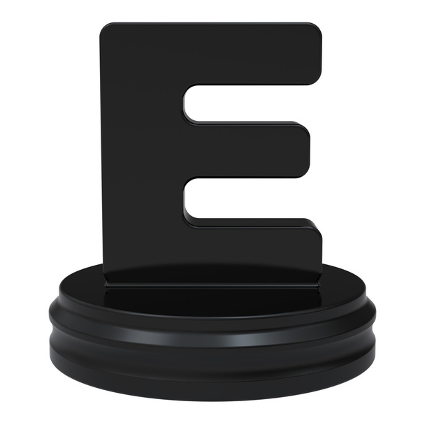Абстрактна чорна літера E
 - Фото, зображення