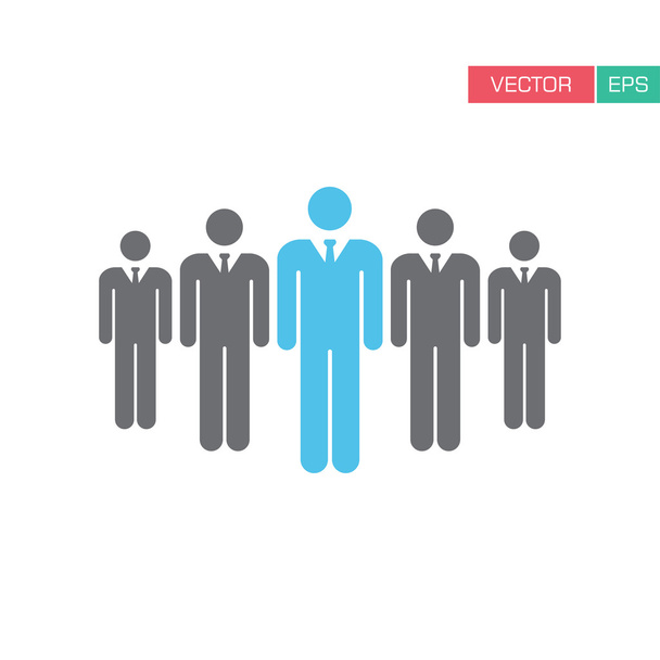 Lidé ikony - podnikatelé, tým, skupina, řízení ikony v ploché barevné vektorové ilustrace - Vektor, obrázek