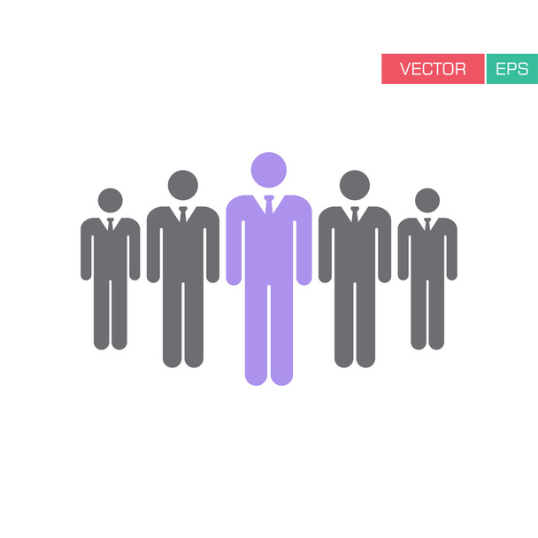 People Icon - Liikemiehet, Joukkue, Ryhmä, Management kuvake tasainen väri vektori kuvitus
 - Vektori, kuva