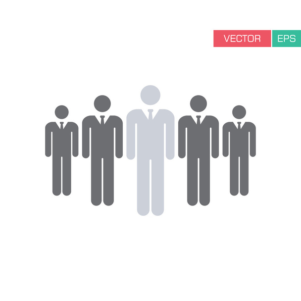 Ícone de pessoas - Empresários, Equipe, Grupo, Ícone de gestão em ilustração de vetor de cor plana
 - Vetor, Imagem